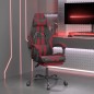 vidaXL Gaming-Stuhl mit Fußstütze Schwarz und Weinrot Kunstleder vidaXL Gaming-Stuhl mit Fußstütze Schwarz und Weinrot Kunstleder