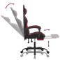 vidaXL Gaming-Stuhl mit Fußstütze Schwarz und Weinrot Kunstleder vidaXL Gaming-Stuhl mit Fußstütze Schwarz und Weinrot Kunstleder