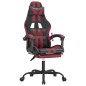 vidaXL Gaming-Stuhl mit Fußstütze Schwarz und Weinrot Kunstleder vidaXL Gaming-Stuhl mit Fußstütze Schwarz und Weinrot Kunstleder