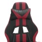 vidaXL Gaming-Stuhl mit Fußstütze Schwarz und Weinrot Kunstleder vidaXL Gaming-Stuhl mit Fußstütze Schwarz und Weinrot Kunstleder