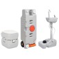 vidaXL Tragbare Campingtoilette mit Waschbecken und Wasserbehälter vidaXL Tragbare Campingtoilette mit Waschbecken und Wasserbehälter