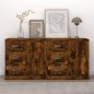 vidaXL Sideboards 2 Stk. Räuchereiche Holzwerkstoff vidaXL Sideboards 2 Stk. Räuchereiche Holzwerkstoff