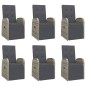 vidaXL 7-tlg. Garten-Essgruppe mit Kissen Grau Poly Rattan vidaXL 7-tlg. Garten-Essgruppe mit Kissen Grau Poly Rattan