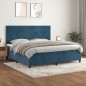 vidaXL Boxspringbett mit Matratze Dunkelblau 200x200 cm Samt vidaXL Boxspringbett mit Matratze Dunkelblau 200x200 cm Samt
