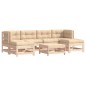 vidaXL 7-tlg. Garten-Lounge-Set mit Kissen Massivholz vidaXL 7-tlg. Garten-Lounge-Set mit Kissen Massivholz