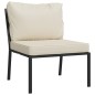 vidaXL 6-tlg. Garten-Lounge-Set mit Sandfarbigen Kissen Stahl vidaXL 6-tlg. Garten-Lounge-Set mit Sandfarbigen Kissen Stahl