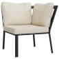 vidaXL 6-tlg. Garten-Lounge-Set mit Sandfarbigen Kissen Stahl vidaXL 6-tlg. Garten-Lounge-Set mit Sandfarbigen Kissen Stahl