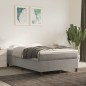 vidaXL Boxspringbett mit Matratze Hellgrau 120x200 cm Samt vidaXL Boxspringbett mit Matratze Hellgrau 120x200 cm Samt
