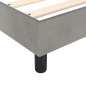 vidaXL Boxspringbett mit Matratze Hellgrau 120x200 cm Samt vidaXL Boxspringbett mit Matratze Hellgrau 120x200 cm Samt