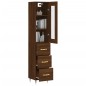 vidaXL Highboard Braun Eichen-Optik 34,5x34x180 cm Holzwerkstoff vidaXL Highboard Braun Eichen-Optik 34,5x34x180 cm Holzwerkstoff