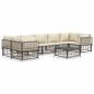 vidaXL 8-tlg. Garten-Lounge-Set mit Kissen Anthrazit Poly Rattan vidaXL 8-tlg. Garten-Lounge-Set mit Kissen Anthrazit Poly Rattan