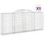 vidaXL Gabionen mit Hochbogen 5 Stk. 300x30x120/140cm Verzinktes Eisen vidaXL Gabionen mit Hochbogen 5 Stk. 300x30x120/140cm Verzinktes Eisen