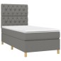 vidaXL Boxspringbett mit Matratze Dunkelgrau 80x200 cm Stoff vidaXL Boxspringbett mit Matratze Dunkelgrau 80x200 cm Stoff