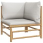 vidaXL 5-tlg. Garten-Lounge-Set mit Hellgrauen Kissen Bambus vidaXL 5-tlg. Garten-Lounge-Set mit Hellgrauen Kissen Bambus