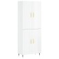 Highboard Hochglanz-Weiß 69,5x34x180 cm Holzwerkstoff Highboard Hochglanz-Weiß 69,5x34x180 cm Holzwerkstoff