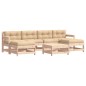 vidaXL 7-tlg. Garten-Lounge-Set mit Kissen Massivholz vidaXL 7-tlg. Garten-Lounge-Set mit Kissen Massivholz