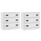 vidaXL Sideboards 2 Stk. Weiß Holzwerkstoff vidaXL Sideboards 2 Stk. Weiß Holzwerkstoff