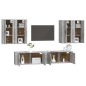 vidaXL 6-tlg. TV-Schrank-Set Betongrau Holzwerkstoff vidaXL 6-tlg. TV-Schrank-Set Betongrau Holzwerkstoff