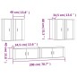 vidaXL 6-tlg. TV-Schrank-Set Betongrau Holzwerkstoff vidaXL 6-tlg. TV-Schrank-Set Betongrau Holzwerkstoff