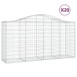 vidaXL Gabionen mit Hochbogen 20 Stk 200x50x100/120cm Verzinktes Eisen vidaXL Gabionen mit Hochbogen 20 Stk 200x50x100/120cm Verzinktes Eisen