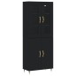 vidaXL Highboard Schwarz 69,5x34x180 cm Holzwerkstoff vidaXL Highboard Schwarz 69,5x34x180 cm Holzwerkstoff