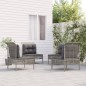 vidaXL 4-tlg. Garten-Lounge-Set mit Kissen Grau Poly Rattan vidaXL 4-tlg. Garten-Lounge-Set mit Kissen Grau Poly Rattan