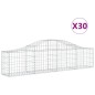 vidaXL Gabionen mit Hochbogen 30 Stk. 200x30x40/60 cm Verzinktes Eisen vidaXL Gabionen mit Hochbogen 30 Stk. 200x30x40/60 cm Verzinktes Eisen