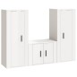 vidaXL 3-tlg. TV-Schrank-Set Hochglanz-Weiß Holzwerkstoff vidaXL 3-tlg. TV-Schrank-Set Hochglanz-Weiß Holzwerkstoff