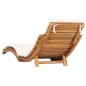 vidaXL Sonnenliegen 2 Stk. mit Auflagen Massivholz Teak vidaXL Sonnenliegen 2 Stk. mit Auflagen Massivholz Teak