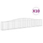 vidaXL Gabionen mit Hochbogen 10 Stk. 400x30x60/80 cm Verzinktes Eisen vidaXL Gabionen mit Hochbogen 10 Stk. 400x30x60/80 cm Verzinktes Eisen
