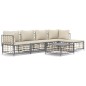 vidaXL 6-tlg. Garten-Lounge-Set mit Kissen Anthrazit Poly Rattan vidaXL 6-tlg. Garten-Lounge-Set mit Kissen Anthrazit Poly Rattan