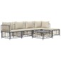 vidaXL 6-tlg. Garten-Lounge-Set mit Kissen Anthrazit Poly Rattan vidaXL 6-tlg. Garten-Lounge-Set mit Kissen Anthrazit Poly Rattan