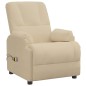 vidaXL Massagesessel Elektrisch Creme Wildleder-Optik vidaXL Massagesessel Elektrisch Creme Wildleder-Optik