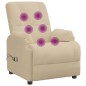 vidaXL Massagesessel Elektrisch Creme Wildleder-Optik vidaXL Massagesessel Elektrisch Creme Wildleder-Optik