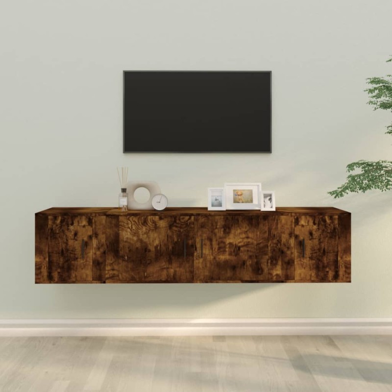 vidaXL 3-tlg. TV-Schrank-Set Räuchereiche Holzwerkstoff vidaXL 3-tlg. TV-Schrank-Set Räuchereiche Holzwerkstoff