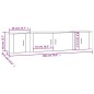 vidaXL 3-tlg. TV-Schrank-Set Räuchereiche Holzwerkstoff vidaXL 3-tlg. TV-Schrank-Set Räuchereiche Holzwerkstoff