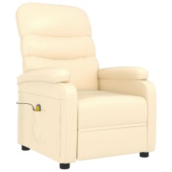 vidaXL Massagesessel Creme Kunstleder