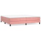 vidaXL Boxspringbett mit Matratze Rosa 200x200 cm Samt vidaXL Boxspringbett mit Matratze Rosa 200x200 cm Samt