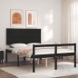 vidaXL Massivholzbett mit Kopfteil Schwarz 140x190 cm vidaXL Massivholzbett mit Kopfteil Schwarz 140x190 cm
