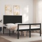 vidaXL Massivholzbett mit Kopfteil Schwarz 140x190 cm vidaXL Massivholzbett mit Kopfteil Schwarz 140x190 cm