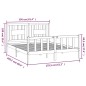 vidaXL Massivholzbett mit Kopfteil Schwarz Kiefer 150x200 cm
