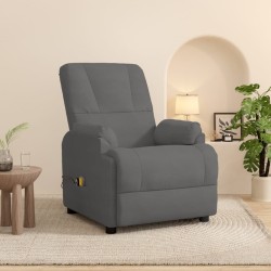 vidaXL Massagesessel Elektrisch Dunkelgrau Wildleder-Optik