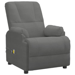 vidaXL Massagesessel Elektrisch Dunkelgrau Wildleder-Optik