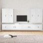 vidaXL 8-tlg. TV-Schrank-Set Weiß Holzwerkstoff vidaXL 8-tlg. TV-Schrank-Set Weiß Holzwerkstoff
