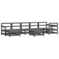 vidaXL 8-tlg. Garten-Lounge-Set mit Kissen Grau Massivholz vidaXL 8-tlg. Garten-Lounge-Set mit Kissen Grau Massivholz