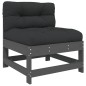 vidaXL 8-tlg. Garten-Lounge-Set mit Kissen Grau Massivholz vidaXL 8-tlg. Garten-Lounge-Set mit Kissen Grau Massivholz