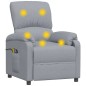 vidaXL Massagesessel Elektrisch Hellgrau Stoff vidaXL Massagesessel Elektrisch Hellgrau Stoff
