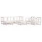 vidaXL 7-tlg. Garten-Lounge-Set mit Kissen Weiß Massivholz vidaXL 7-tlg. Garten-Lounge-Set mit Kissen Weiß Massivholz