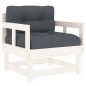 vidaXL 7-tlg. Garten-Lounge-Set mit Kissen Weiß Massivholz vidaXL 7-tlg. Garten-Lounge-Set mit Kissen Weiß Massivholz