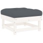 vidaXL 7-tlg. Garten-Lounge-Set mit Kissen Weiß Massivholz vidaXL 7-tlg. Garten-Lounge-Set mit Kissen Weiß Massivholz